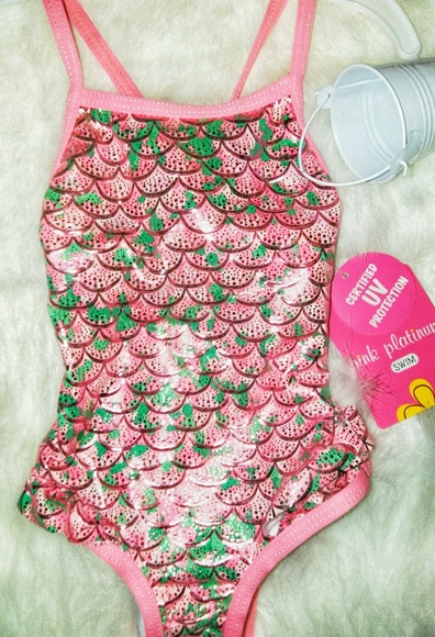 pink mermaid bathing suit